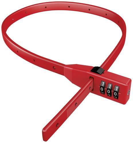 Basi KBS 50 Kabelbinder-Schloss Rot Zahlenschloss