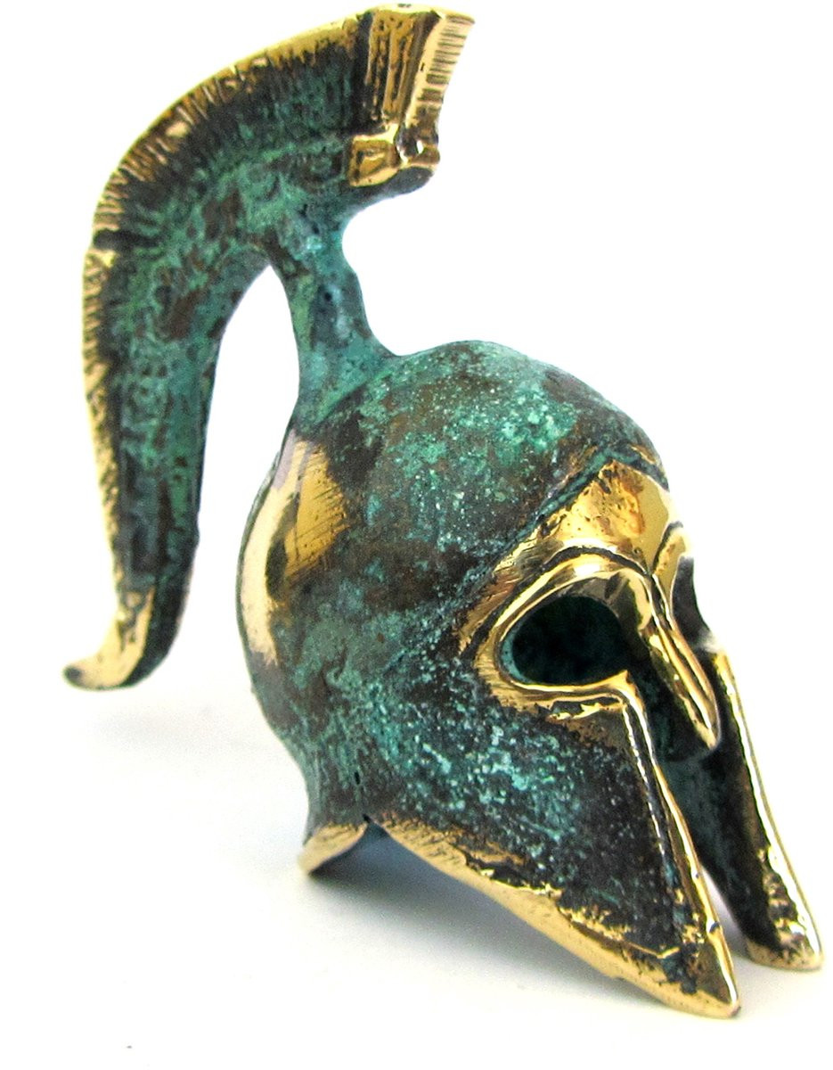 Antieke Griekse Bronzen Museum Replica Helm voor Spartaanse Officier