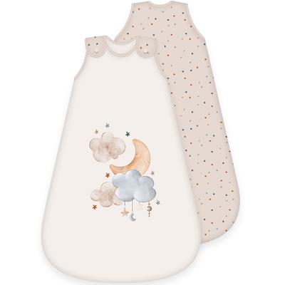 Babyschlafsack BABY BEST "Moon and Stars Baby-Schlafsack 90cm", Baby, Gr. L: 70cm, beige (natur), Bezug: 100% Baumwolle. Füllung: 100% Polyester, Schlafsäcke