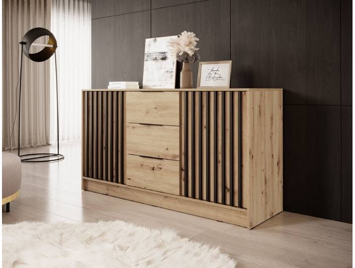 Designer Kommode Niro II - Eiche - Luxusbetten24