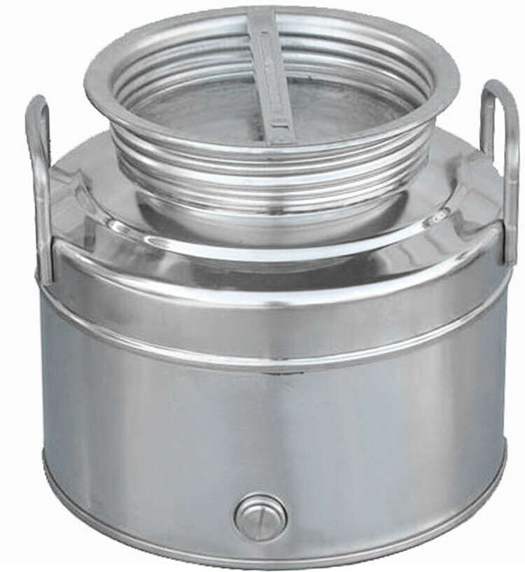 Polsinelli Fût Inox avec Fond Agrafé 20 L
