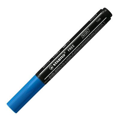 STABILO Acrylmarker, FREE Acrylic T300, Strichbreite 2-3 mm, dunkelblau