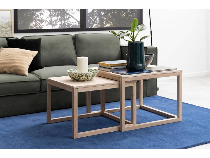 Couchtisch 2er-Set 70 x 50 x 70cm Braun/Beige