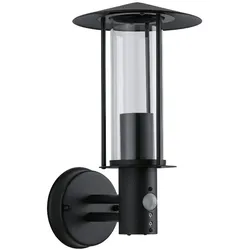 Paulmann Außenwandleuchte CLASSIC SENSOR, IP44, 230V, E27 max. 15W (exkl.). Metall / Glas, Metall dunkelgrau PAUL-94396