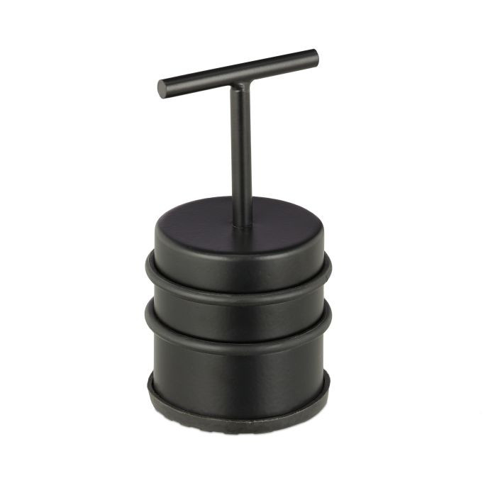 Relaxdays Deurstopper Set van 2 met Handvat, Zwart