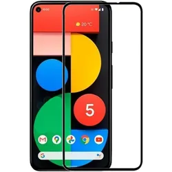Screenguard Google Pixel 5 Full Screen Panzerglas Schutzfolie 2.5D 9H (Google Pixel 5), Smartphone Schutzfolie, Schwarz