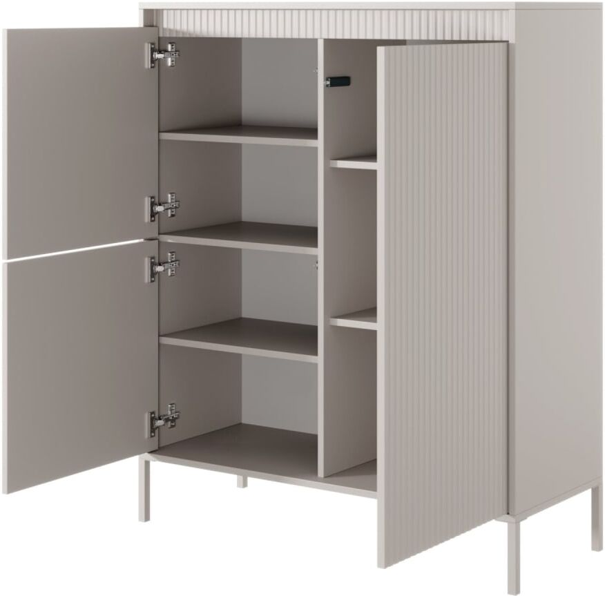Selsey Buffet haut 3 portes beige 104 cm Beige 104x123x104cm