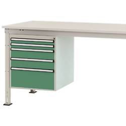 Manuflex ZB4864.6011 Gehäuse-Unterbau Stationär, Nutzhöhe 500 mm mit 5 Schubfächer. Für Tischtiefe 1200 mm