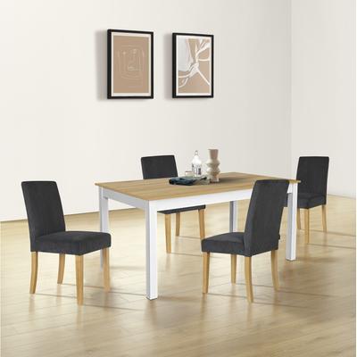 Esstisch OTTO HOME "Olst", beige (natur, weiß), B:160cm H:77cm T:90cm, Particle board with melamine, wood base with paper wrapping, Tische, Esstisch, im Landhaus Stil mit pflegeleichter Oberfläche, verschiedene Größen