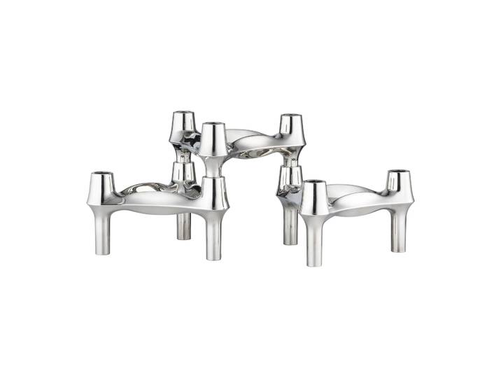 STOFF Nagel Bougeoir STOFF Nagel BMF, lot de 3 Chrome