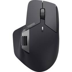 Rapoo MT760L Maus Kabellos, Bluetooth® Grau, Schwarz 10 Tasten 4000 dpi Wiederaufladbar R-12527