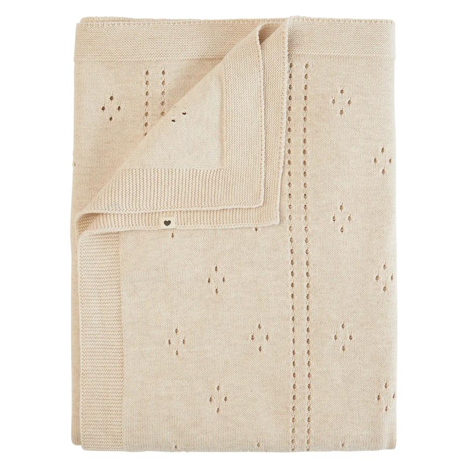 Bibs Knitted Decke Pointelle Ivory (100 x 70 cm) (9416216)