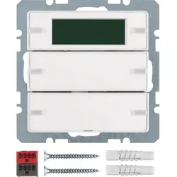 Berker 75662729 KNX Tastsensor mit Beschriftungsfeldern, RTR, Display Q.x polarweiß, samt
