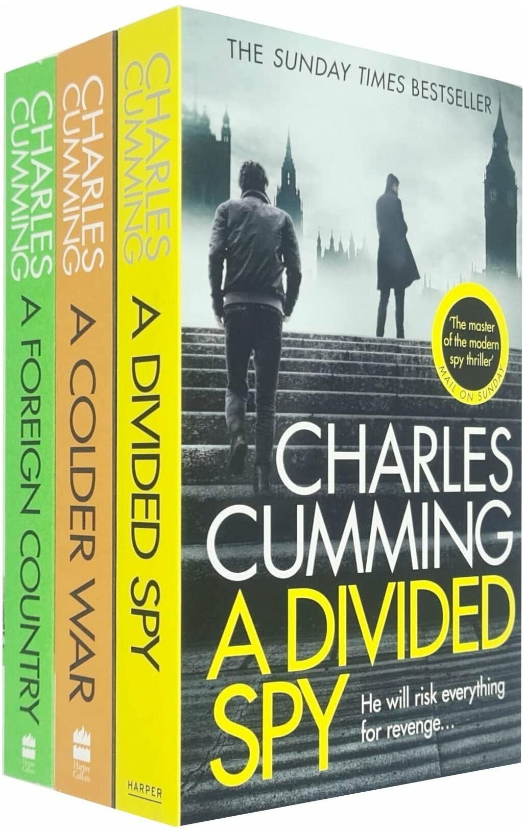 HARPERCOLLINS Thomas Kell Spy Thriller Series 3 Books Collection Set By Charles Cumming   A Foreign Country, A Colder War & A Divided Spy (A Foreign Country, A Cold
