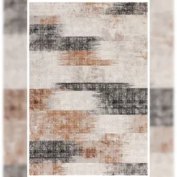 Velours-Teppich | 160x230 cm, 1,1 cm Florhöhe | Terrakotta | Zeitgenössisches Design | Schallabsorbierend | TIBER-Orte Kollektion | Kadima Design