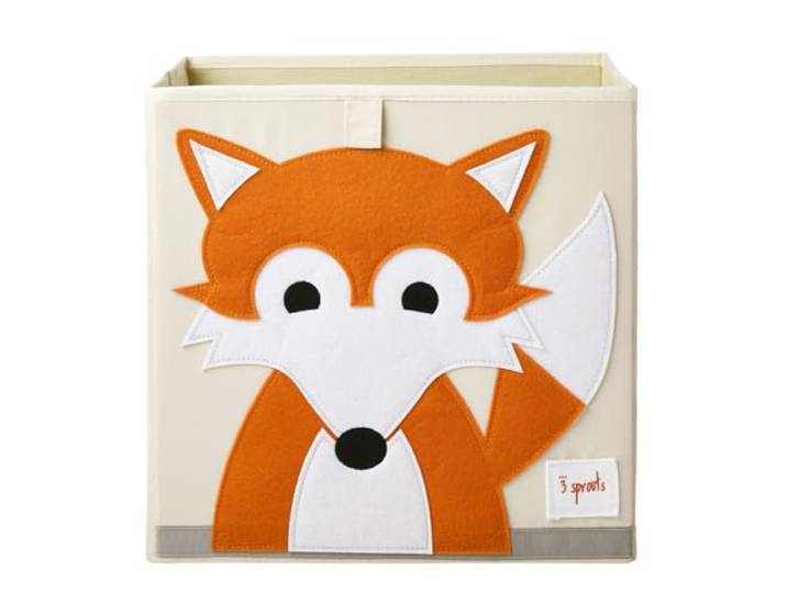3 Sprouts, Aufbewahrungsbox Kinder mit Deckel, Spielzeugbox für Kallax Regale, Box zur Spielzeugaufbewahrung, Kinder Aufbewahrungsbox Kinderzimmer, Aufbewahrungsboxen für Spielzeug - Fuchs