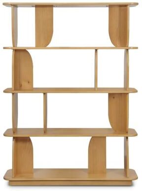 Poly and Bark "Poly & Bark Padua 62"" Sculptural 4-Tier Wood Bookshelf"