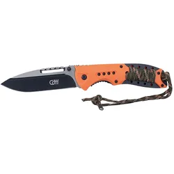 Einhandmesser CJH 10000356, Edelstahl 420, Griff orange mit Paracord