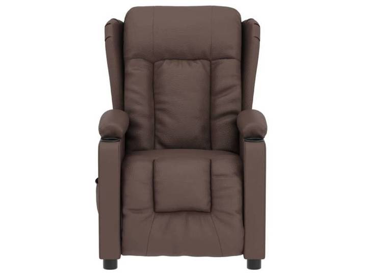 TOP 2026  Fauteuil relax - Chaise inclinable électrique - 1 PERSONNE - Marron Similicuir - 72.5x96x99.5 cm FF2440