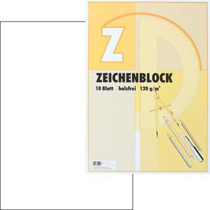 Böttcher-AG Zeichenblock A2, 120 g/m², weiß, geleimt, 10 Blatt