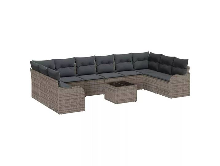 VidaXL - Modulares sofa poly-rattan, One Size, Grau