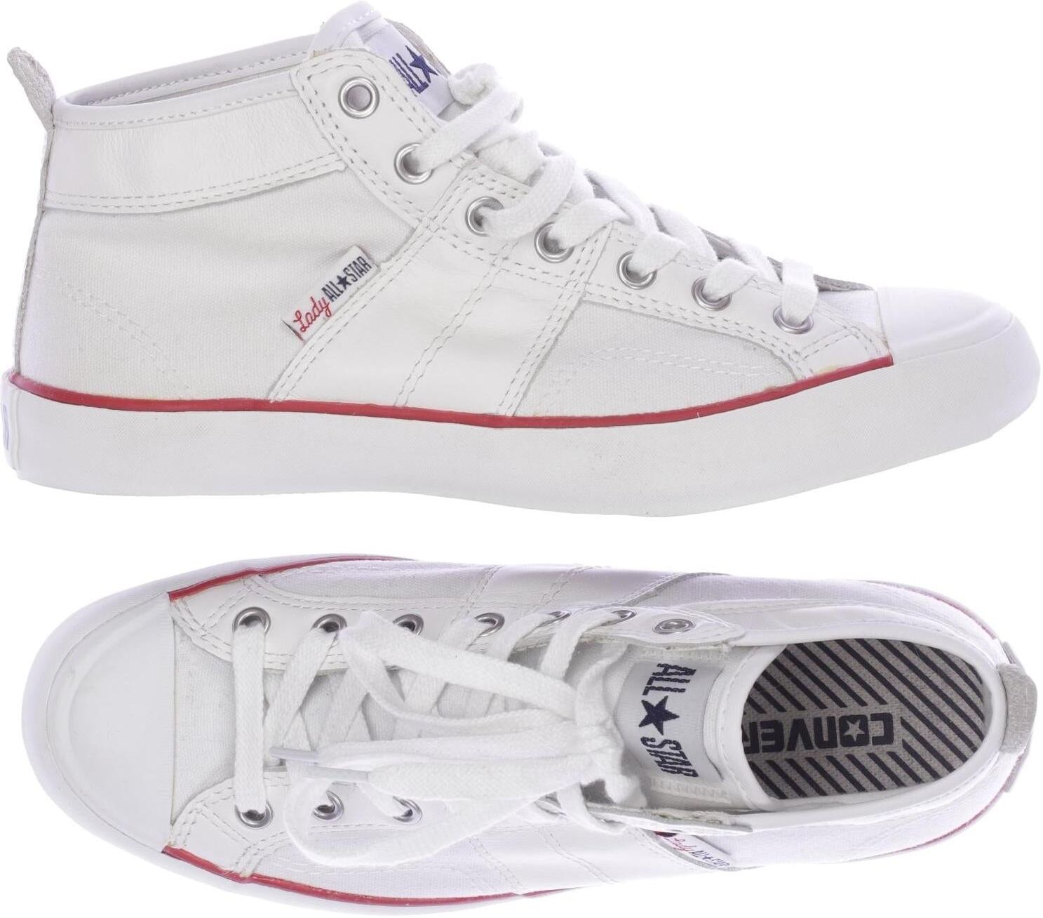 Converse Damen Sneaker, Weiß, Gr. EU 37, Leder - Second Hand