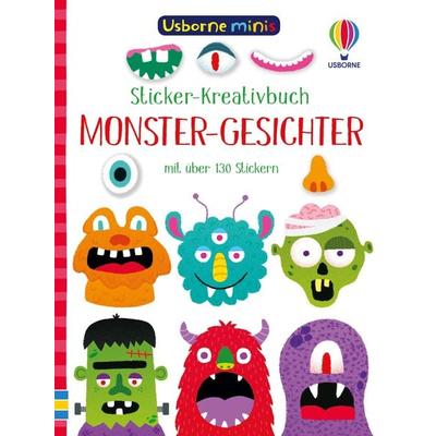 Usborne Minis - Sticker-Kreativbuch: Monster-Gesichter, Taschenbuch von Sam Smith, Usborne, 978-1-03-570017-2