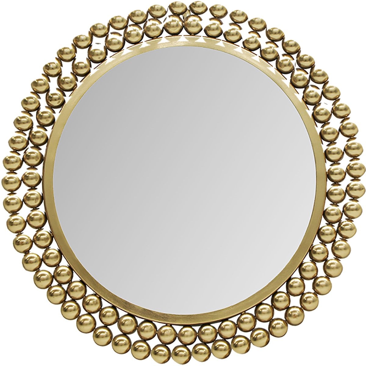 Livion Torna Alia Wandspiegel - Rond - Goud - Metaal - 46 cm