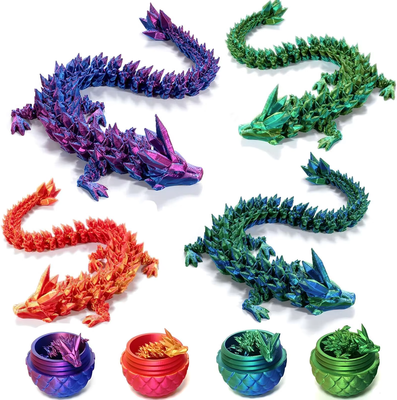Smart Shopping Spot Full Articulated Dragon Model, Dragon Egg With Dragon, Movable Rotatable Desktop Ornament Toy For Kids green