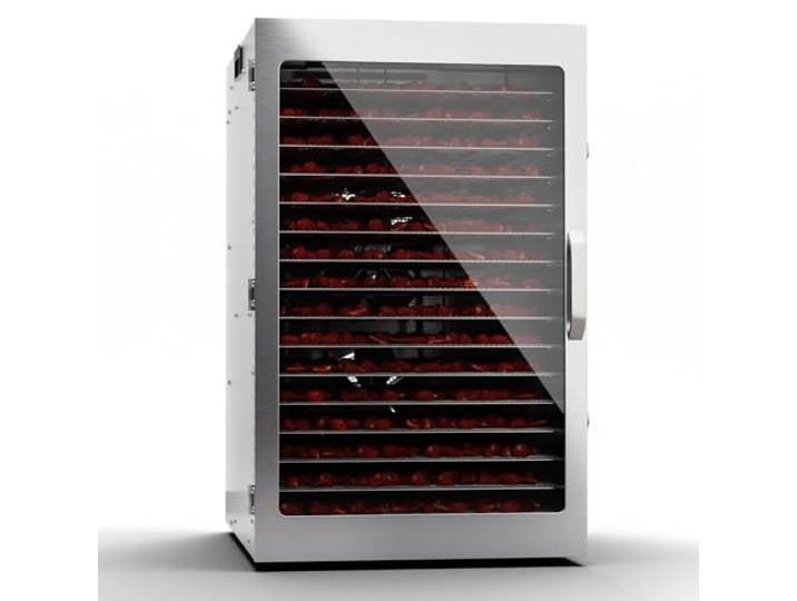Klarstein Dörrgerät, Dörrautomat für Gemüse, Obst, Pilze & Fleisch, 1500W Edelstahl-Dörrautomat, Trockenautomat mit 16 Metallgitter, Dörrgerät mit 24H Timer & Touch-Display, Food Dehydrator