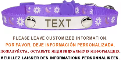 Inspire Curations CustomGuard Personalized Safety Pet Collar sun purple s