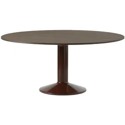 Muuto Midst Tisch, Ø 160 cm, eiche dunkel geölt / dunkelrot