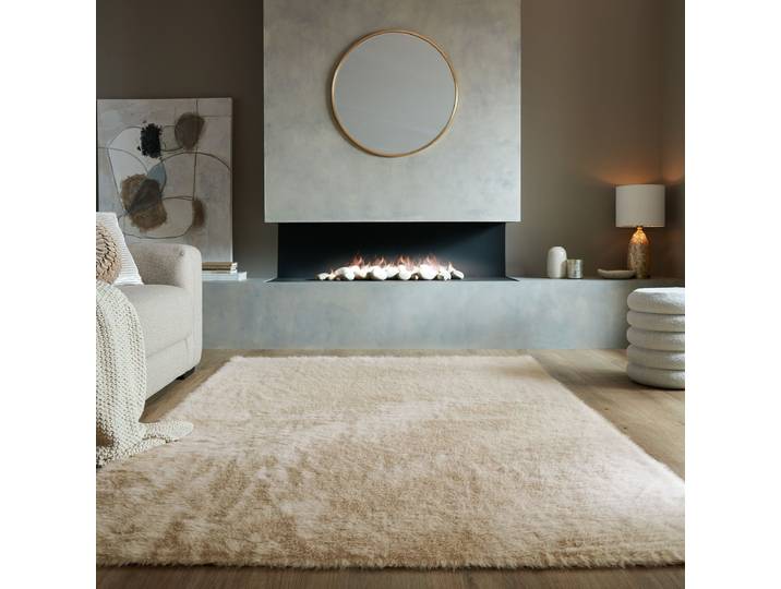 Hochflorteppich Alpine Faux Fur 180 x 290cm Beige/Beige