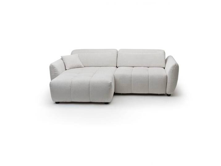 Trendstore Jaimie Ecksofa inkl. motorischer Relaxfunktion - Chenille beige - links automatische Relaxfunktion, manuelle Kopfteilverstellung, Schlaffunktion Modern