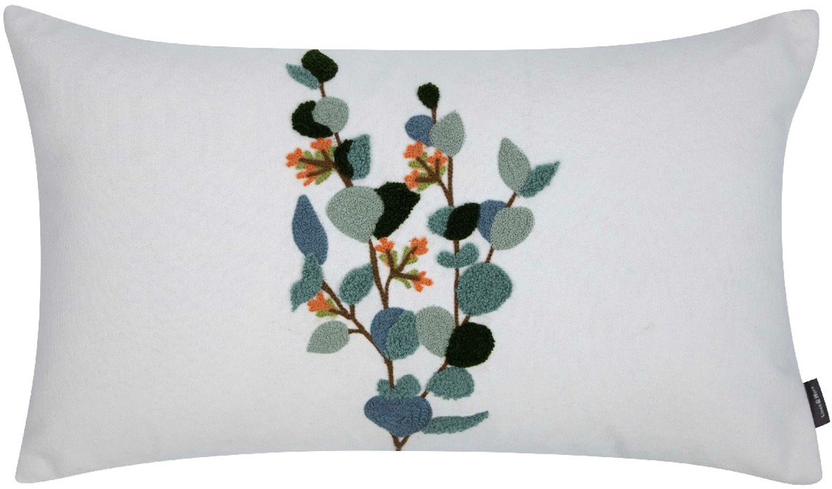 Mars & More Selma Kussen Eucalyptus wit 30x50 cm
