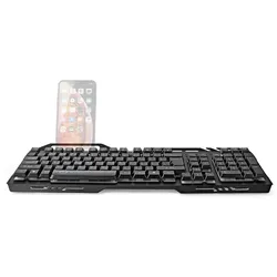 Nedis Wired Gaming Keyboard - USB 2.0 - Folientasten - LED - US international - US-Layout - Stromversorgung über USB - Netzkabellänge: 1.50 m - Gaming