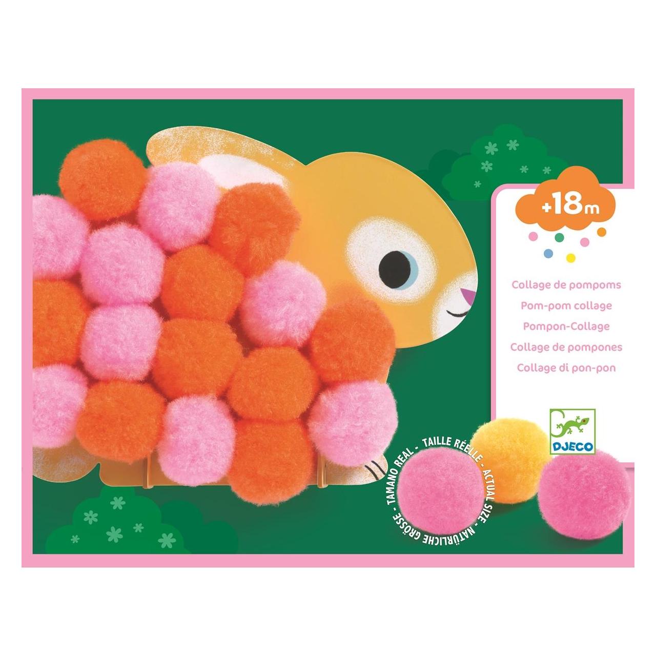 Djeco Grosse Pompoms Collagen Tiere (DJ00049)