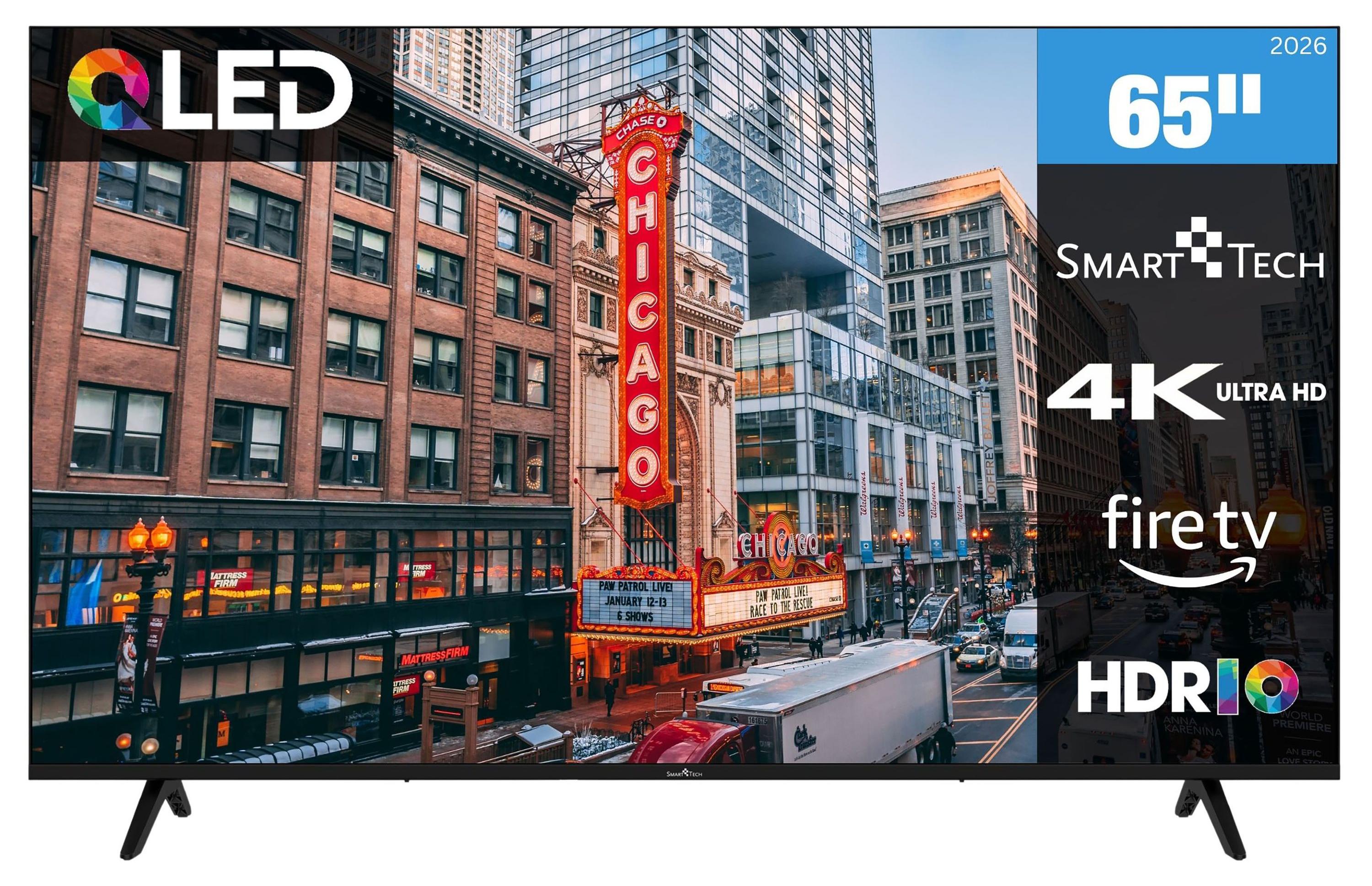 Smart Tech 65QF02KD QLED Fernseher 65 Zoll Fire TV HDR Smart TV mit 4K UHD und Triple-Tuner (2026)
