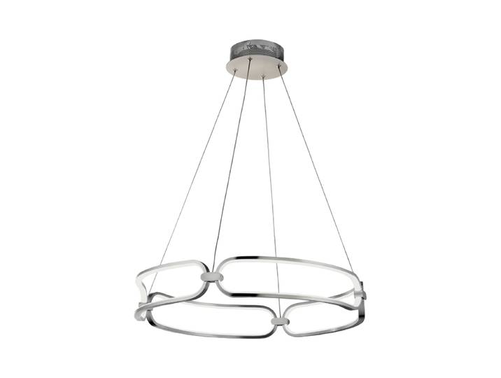 Dimmbare LED Design Hängelampe „Colette“ Ø 60 cm, Chrom-Finish Schuller
