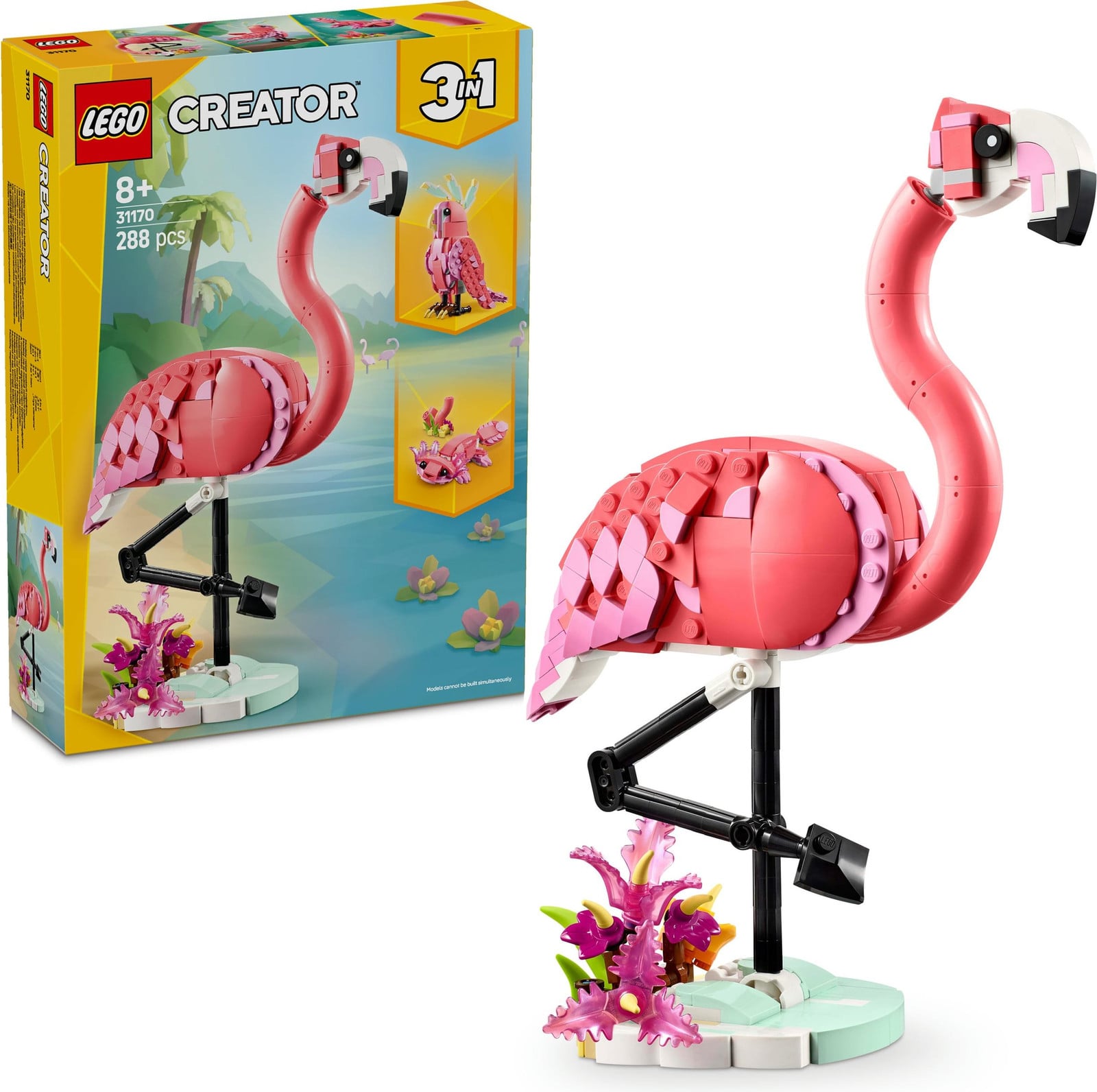LEGO Creator 3 in 1 Wilde dieren Roze flamingo 31170