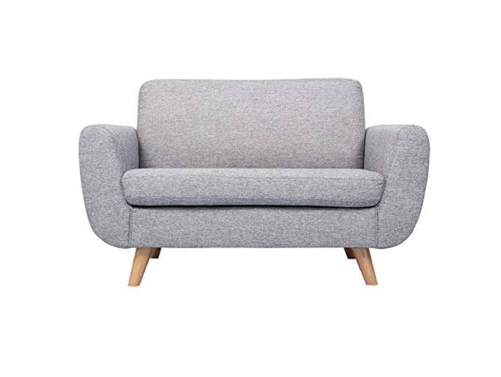 Miliboo Skandinavisches 2-Sitzer-Sofa grau Pure