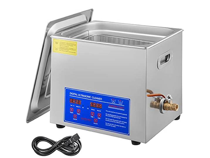 Chaneau Ultrasone reiniger, 10 l, voor sieraden, professioneel reinigingsapparaat, digitale reiniger, ultrasoon, 10 l