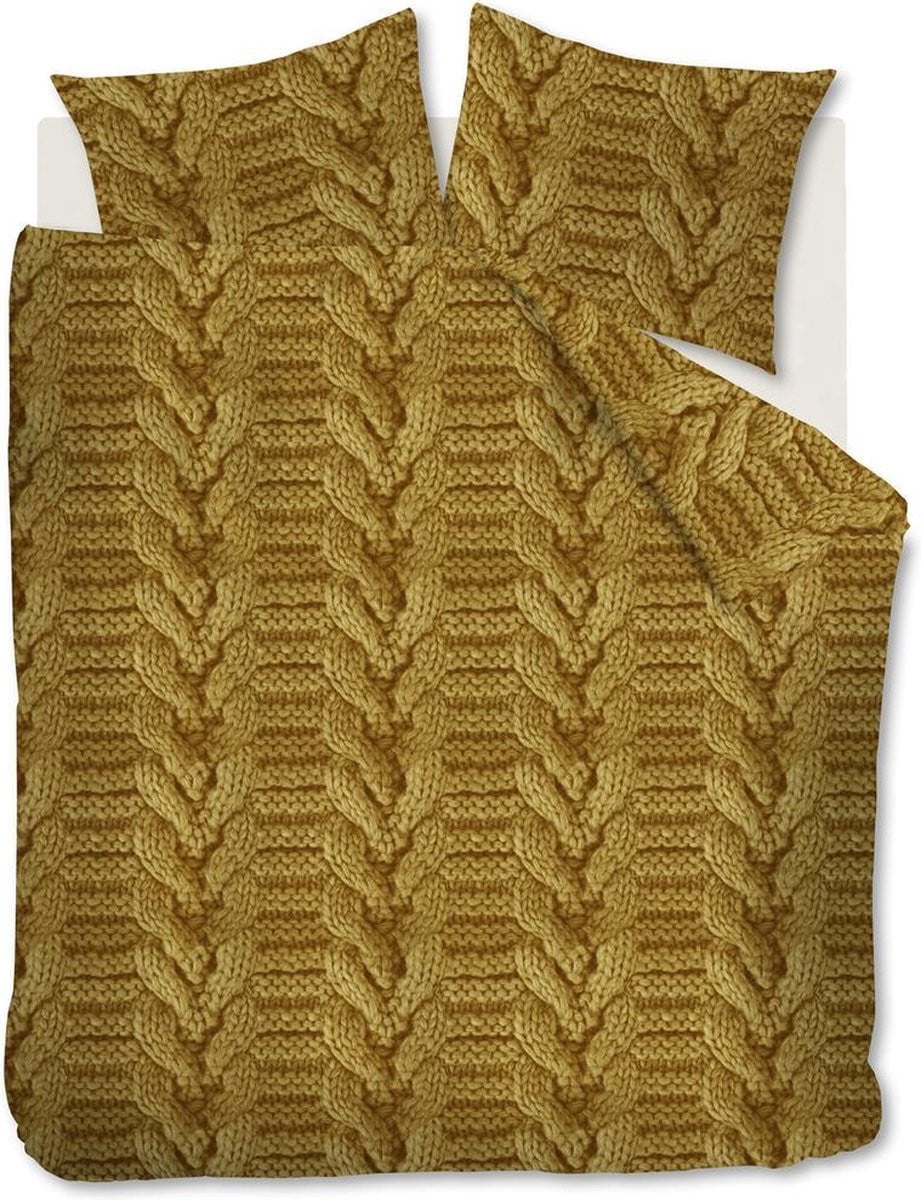 At Home by Beddinghouse Dekbedovertrek Major Geel 200 x 220 cm