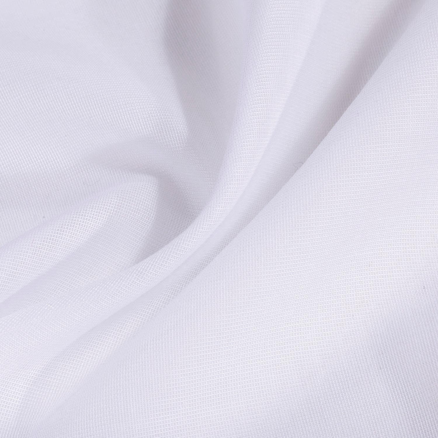 Vorhang GERSTER "Austen" Gr. 1, weiß, B:140cm H:235cm, Wirkware, Polyester, Gardinen, Vorhang, recyceltes Polyester, monochrom, samt, Thermo