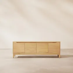 Gabrielle - TV-Schrank aus massivem hellem Mangoholz 160 cm