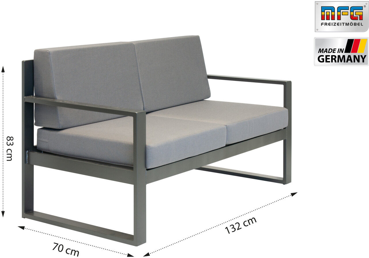 MFG Dining Lounge Möbelset inkl. All-Wetter Kissen wetterfest