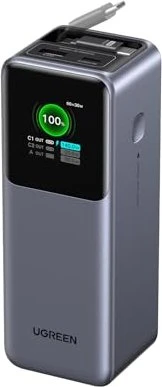 UGREEN 165W Power Bank with Retractable Cable