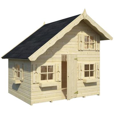 Spielhaus PALMAKO "Tom 3,8 m²", beige (natur), Spielhäuser, KinderB:258cm H:228cm T:224cm, Holzwerkstoff, Spielhaus, mit Vorgefertigte Wandelemente, B:258cm H:228cm T:224cm
