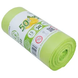 15 x Müllbeutel 50 l mit Zugband, Zitronenduft