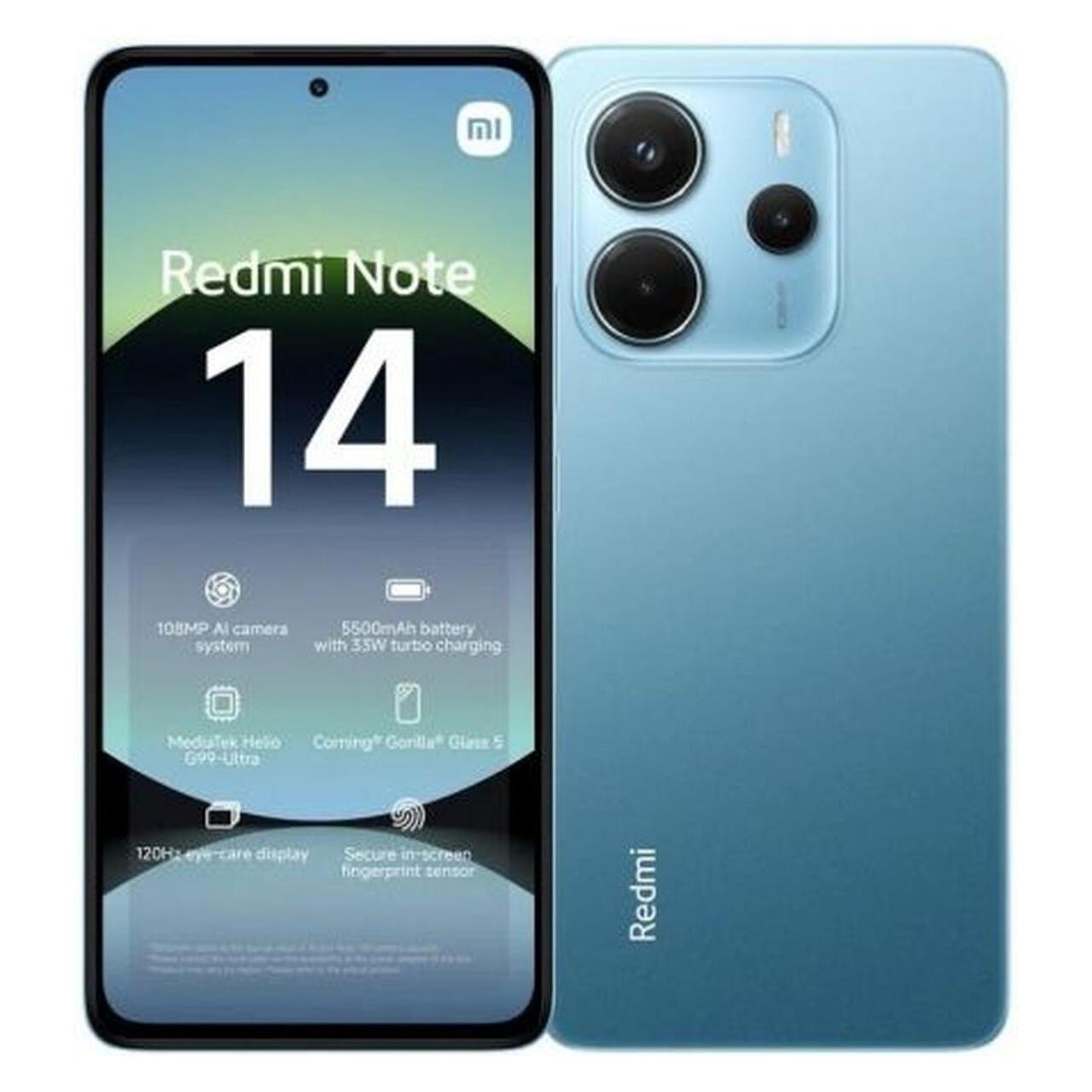 Xiaomi Redmi Note 14 (256 GB, Ocean Blue, 6.67", Dual SIM, 4G) (MZB0IYWEU)